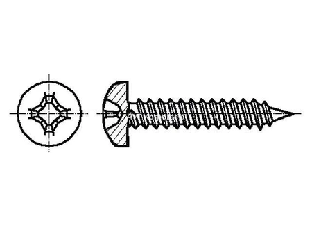 Wkręt do metalu walcowy PH M2.9x19mm ocynk