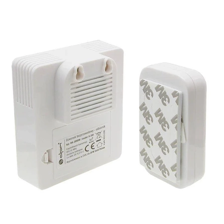 Dzwonek bezprzewodowy, 32 melodie, 3xAAA, biały