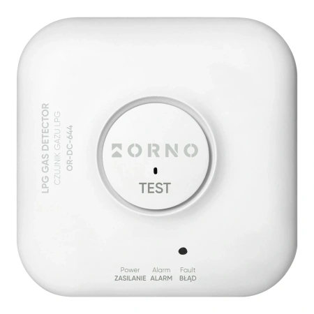 Czujnik gazu LPG WiFi TUYA 220VAC żywotność sensora 5 lat, ORNO OR-DC-644