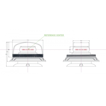 Lampa błyskowa TruckLED OPTI, atest R65 R10, DC12V-24V, magnes, ALR0060