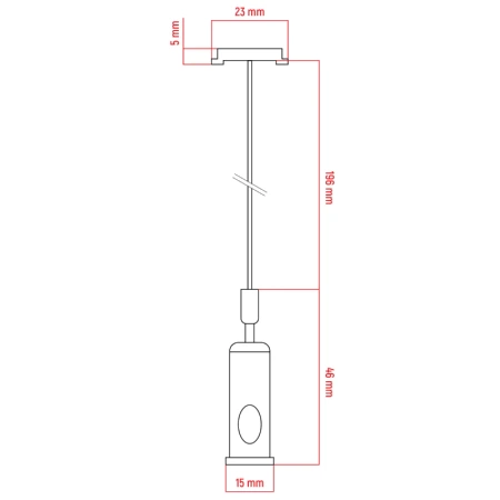 Zestaw linkowy do szyn magnetycznych do montażu podwieszanego, czarny M-LINE