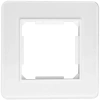 Ramka pojedyncza, szklana, biała, QUAD Electromalt, QAD1001GW