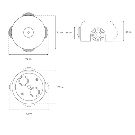 Puszka natynkowa ceramiczna biała, Ceramic Loft