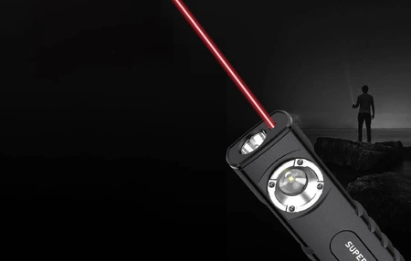 Latarka wielofunkcyjna Superfire G20, 470 lm, IP44, laser, powerbank, magnes