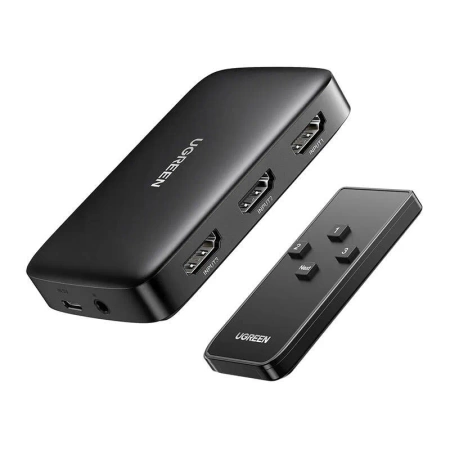 Przełącznik HDMI 1.4 3 wejścia 1 wyjście, 4K 30 Hz, z pilotem, UGREEN CM332