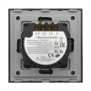 Włącznik potrójny SCR 300W LED - dotykowy szklany panel czarny - podtynkowy - TAWOIA Glass