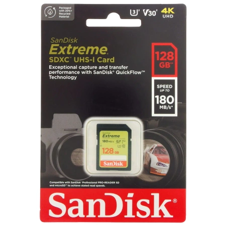 Pamięć - karta SDXC 128GB SanDisk Extreme 180MB/s