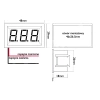 Moduł woltomierza DC 0.56'' LED niebieski w obudowie, 2 przewody