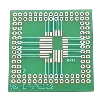 Adapter SMD PLCC PLCC18–PLCC32 na raster 2,54 mm, płytka MS-DIP/PLCC2