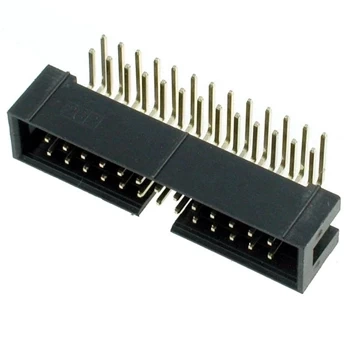 Wtyk IDC 26-stykowy kątowy do montażu na PCB, raster 2,54 mm ze złoconymi stykami, Z-WS26W