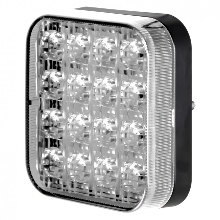 Lampa cofania LED prostokątna L2502 12/24V IP67 R10 R148 - biała 16 LED