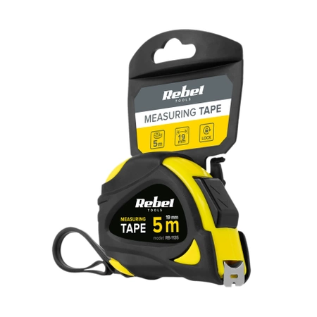 Miarka zwijana stalowa 5m, 19mm, Rebel 1135