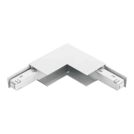 Łącznik kątowy do szyny magnetycznej pionowy natynkowy biały M-LINE