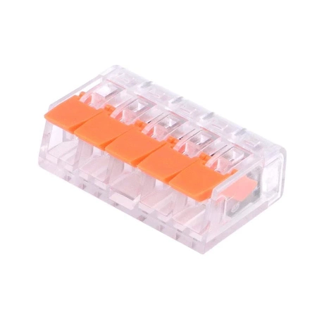 Szybkozłącze instalacyjne 5-polowe z dźwigniami 32 A, 24–12 AWG, model TLZ221-415