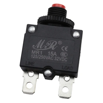 Wyłącznik nadprądowy bimetaliczny MR1 15 A 250 V AC, 1 tor, panelowy