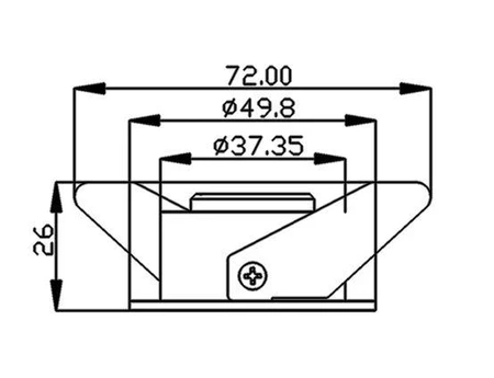 Oczko meblowe LED 1W z soczewką, kąt świecenia 15°
