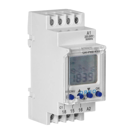 Programator - włącznik czasowy na szynę DIN