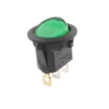 Przełącznik klawiszowy DC12V, zielony, podświetlany bez nadruku 0/I