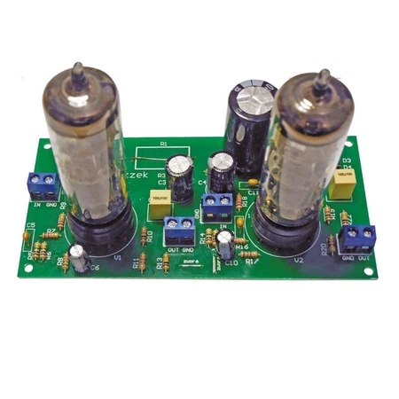Przedwzmacniacz lampowy stereo zasilany niskim napięciem - PCB do projektu AVT 5493