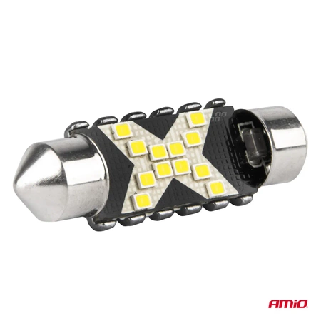 Żarówka samochodowa LED CANBUS Festoon C5W 36mm 12V / 24V 2szt AMIO-04236