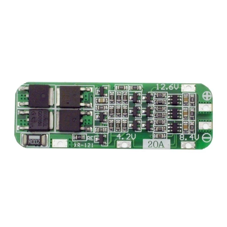 Moduł BMS PCM PCB ładowania i ochrony ogniw Li-ion 3S - 12V - 20A - 18650