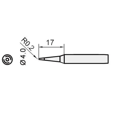 Grot ostry 0.2mm Proskit do lutownic YH-xxx, SP-80D, XYxxx