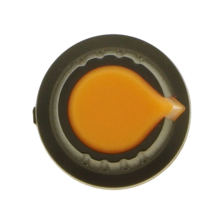Gałka do potencjometru - oś 6mm - wys. 17mm - znacznik pomarańczowy