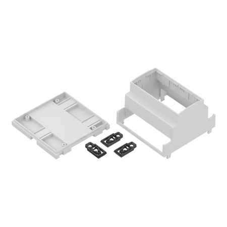 Obudowa modułowa na szynę DIN ZD1005J, 89,8 × 89,4 × 65,2 mm, ABS, szara, Kradex