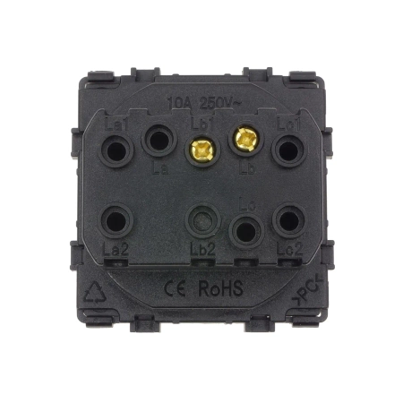 Moduł - Włącznik światła pojedynczy - czarny - Tawoia Glass