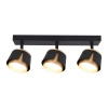 Kinkiet GX53 LED x3 czarny+złoty, XUDO IK283B