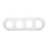 Ramka poczwórna owalna ceramiczna biała Ceramic Loft