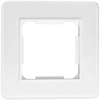 Ramka pojedyncza, szklana, biała, QUAD Electromalt, QAD1001GW