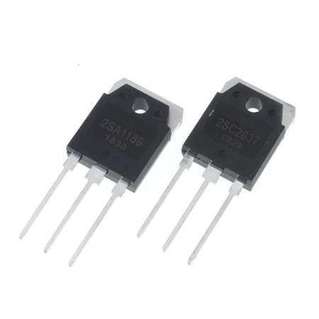 2SC2837 i 2SA1186 - para komplementarna NPN i PNP, 150 V, 10 A, 100 W, TO-3PN