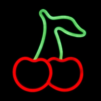 Neon LED "czereśnia", dekoracja LED 19x22,5cm zasilanie z baterii lub USB