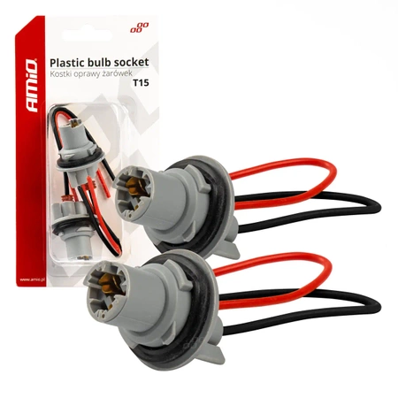 Gniazdo kostka oprawka żarówki T15 W16W W5W AMIO-03049
