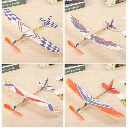 Model samolotu z napędem gumowym 410mm - Samolot dla dzieci - gumówka