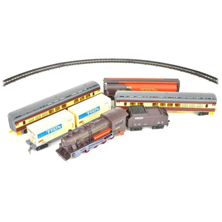 Zestaw Realistyczna Kolejka Parowóz Wagony Zajazd Tory