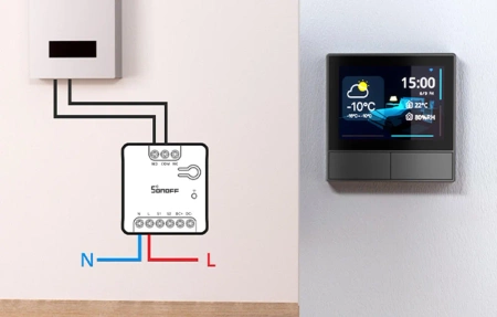 Przełącznik WiFi SONOFF MINI-D Matter (AC/DC 12-48V, styk bezpotencjałowy)
