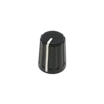 Gałka do potencjometru na oś 6mm - 14x17mm - czarna, biały wskaźnik