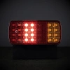 Lampa tylna zespolona LED 220 × 100 mm, 3 funkcje i odblask, uniwersalna L=P - L2505