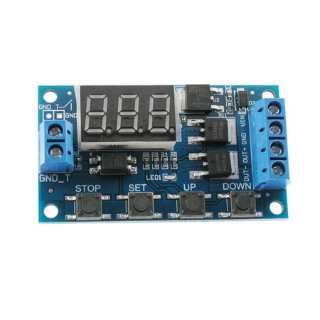 Cyfrowy przekaźnik czasowy 5-30V 10A z wyzwalaczem elektronicznym