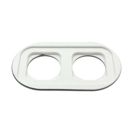 2x Gniazdo elektryczne Schuko okrągłe z ramką podwójną, czarne, montaż podtynkowy, Ceramic Loft