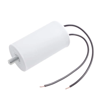 Kondensator rozruchowy do silnika 4µF 450VAC, CBB60, przewody, Ø30 × 60 mm