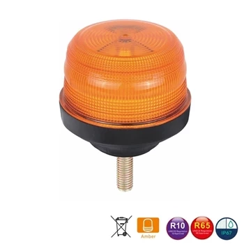 Lampa ostrzegawcza LED do pojazdu, 25W, 24 LED, światło pomarańczowe, śruby, R65 R10, 12V/24V, ALR0076