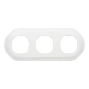 Ramka potrójna owalna ceramiczna biała Ceramic Loft