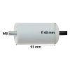 Kondensator rozruchowy do silnika 25uF 450VAC, przewody 15cm, 40x93mm