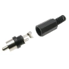 Wtyk RCA czarny, plastik