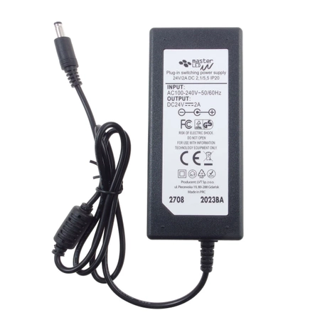 Zasilacz impulsowy 24 V DC, 2 A, 48 W, wtyk DC 2,1/5,5 mm