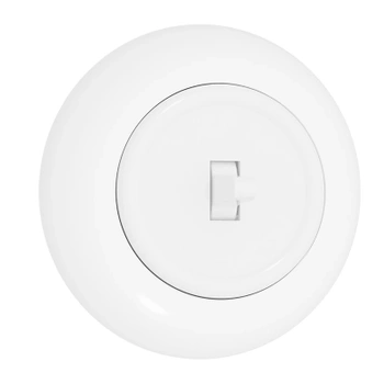 Włącznik światła z ramką, montaż podtynkowy, kolor biały Retro Vintage Loft