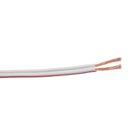 Przewód głośnikowy SMYp, 2 × 0,5 mm², biały, na metry, Barwik
